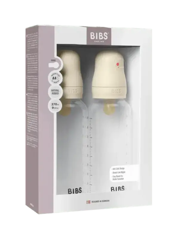 Bibs Ivory Baby Bottle 270ml - 2 pk. Latex