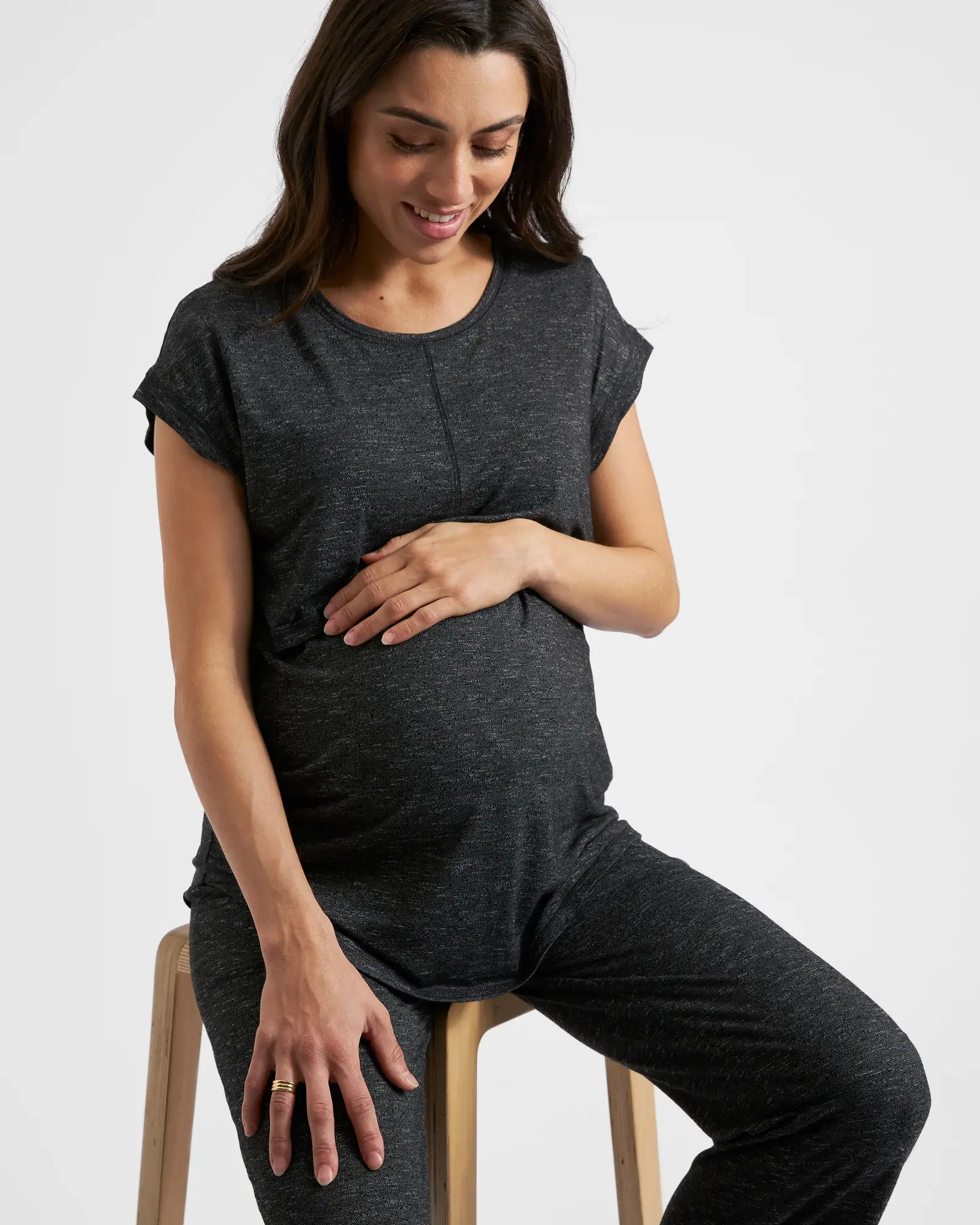 Dreamy Nursing Tee - Granite