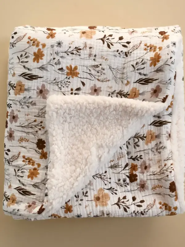 Minika Muslin + Sherpa Blanket - WIldflowers