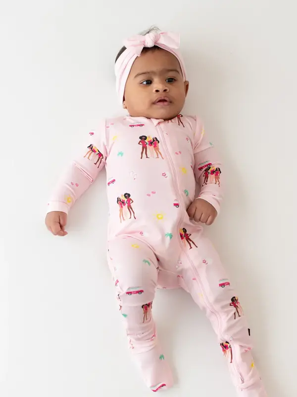 Kyte Zipper Footie - Barbie Beach