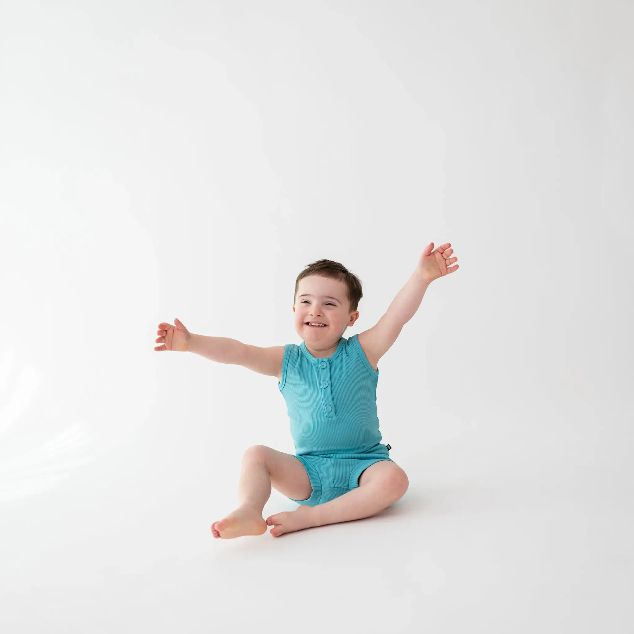Kyte Rib Henley Tank Set - Makai