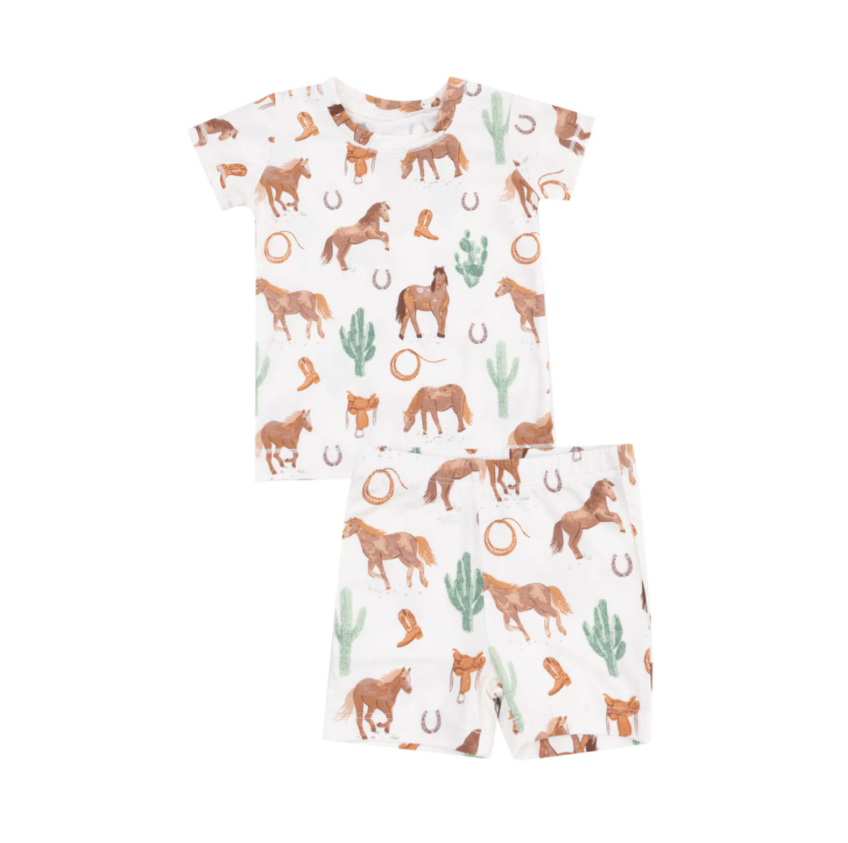 Western Horses Short Loungewear Set