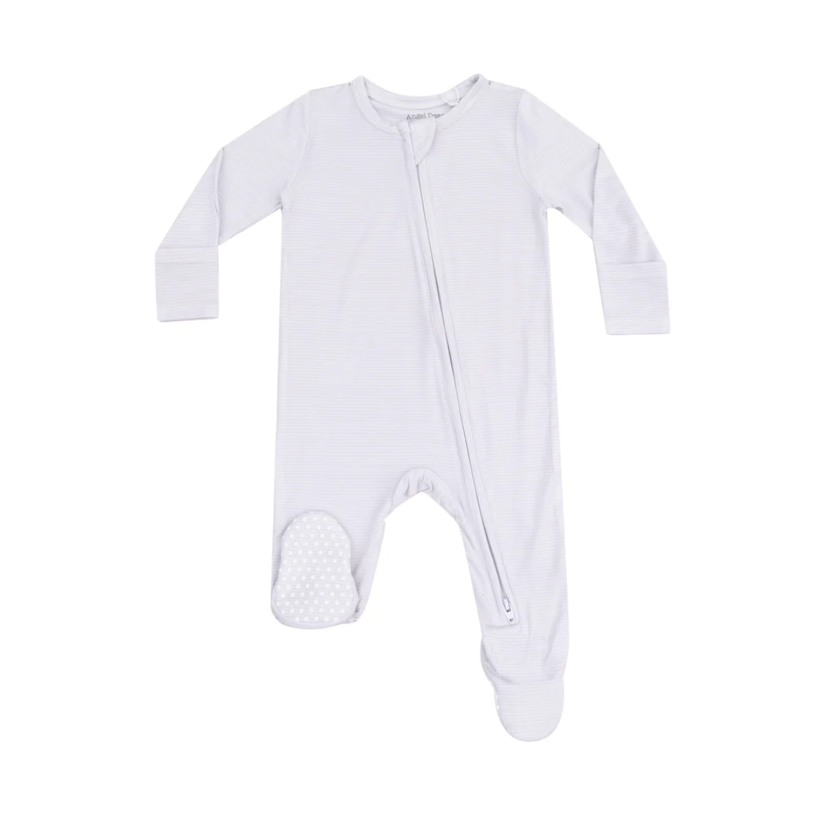 Stripe Classic Grey Zipper Footie