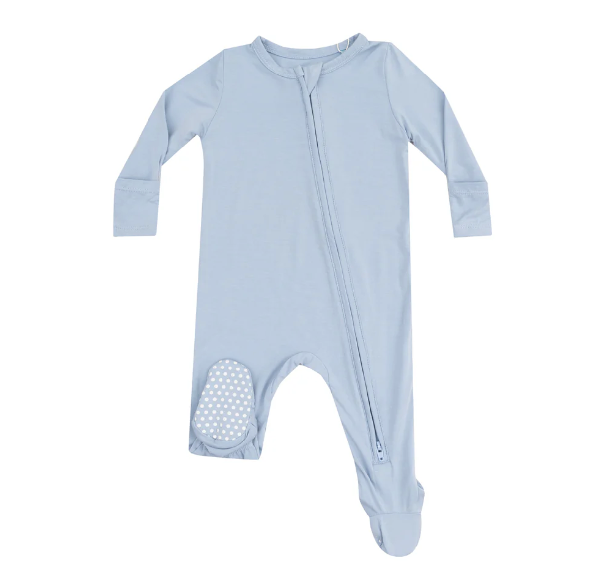 Blue Fog Zipper Footie