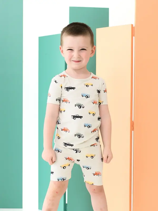 Kyte Short Sleeve Pajama Set - Vintage Truck