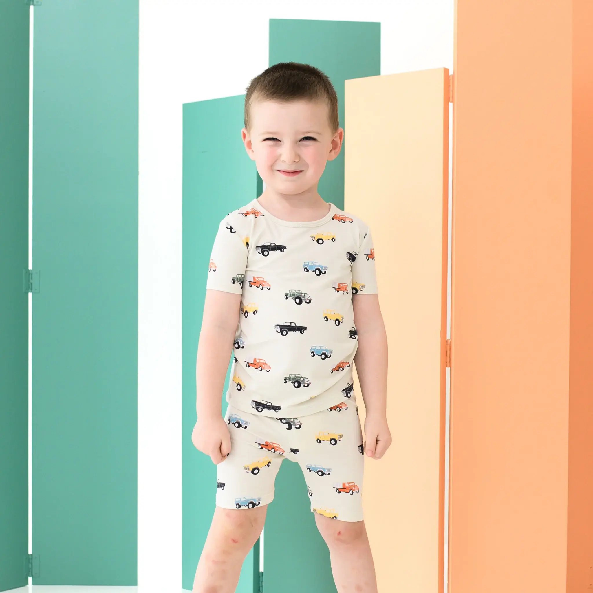 Kyte Short Sleeve Pajama Set - Vintage Truck