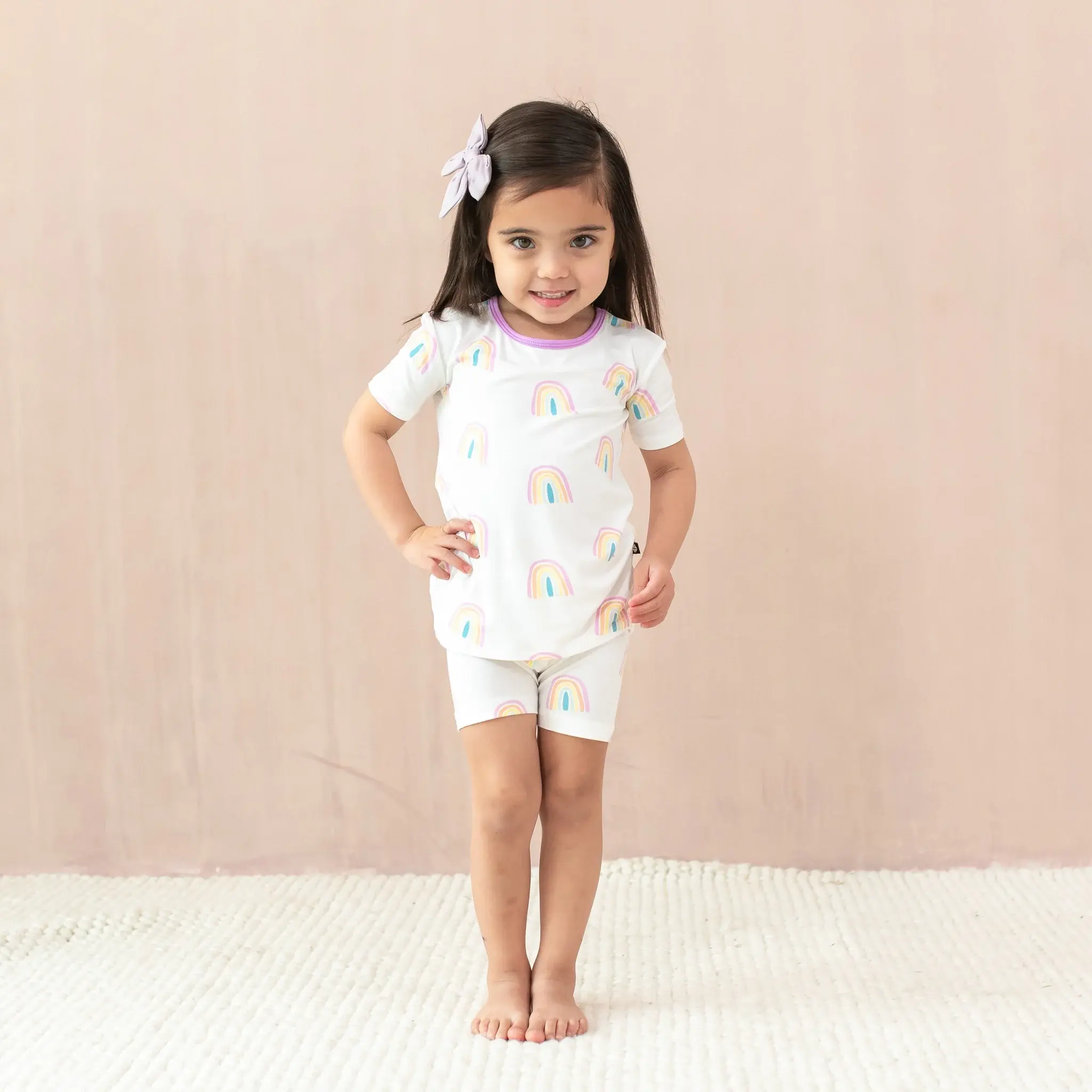 Kyte Short Sleeve Pajama Set - Poi Rainbow
