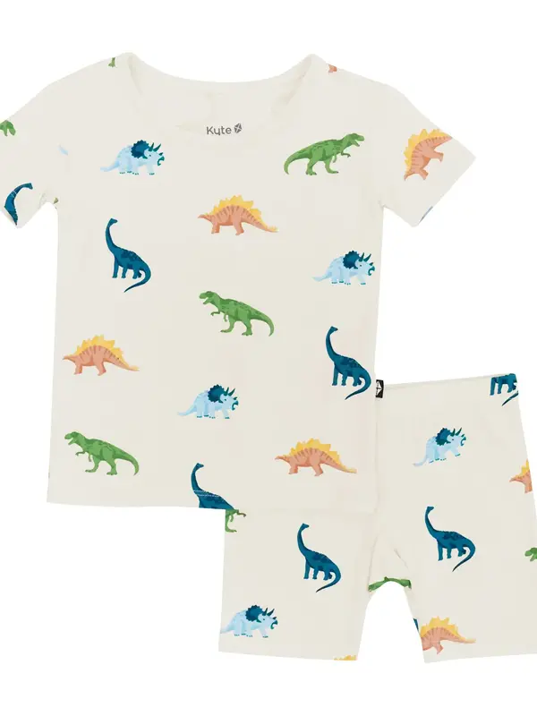 Kyte Short Sleeve Pajama Set - Ecru Roar