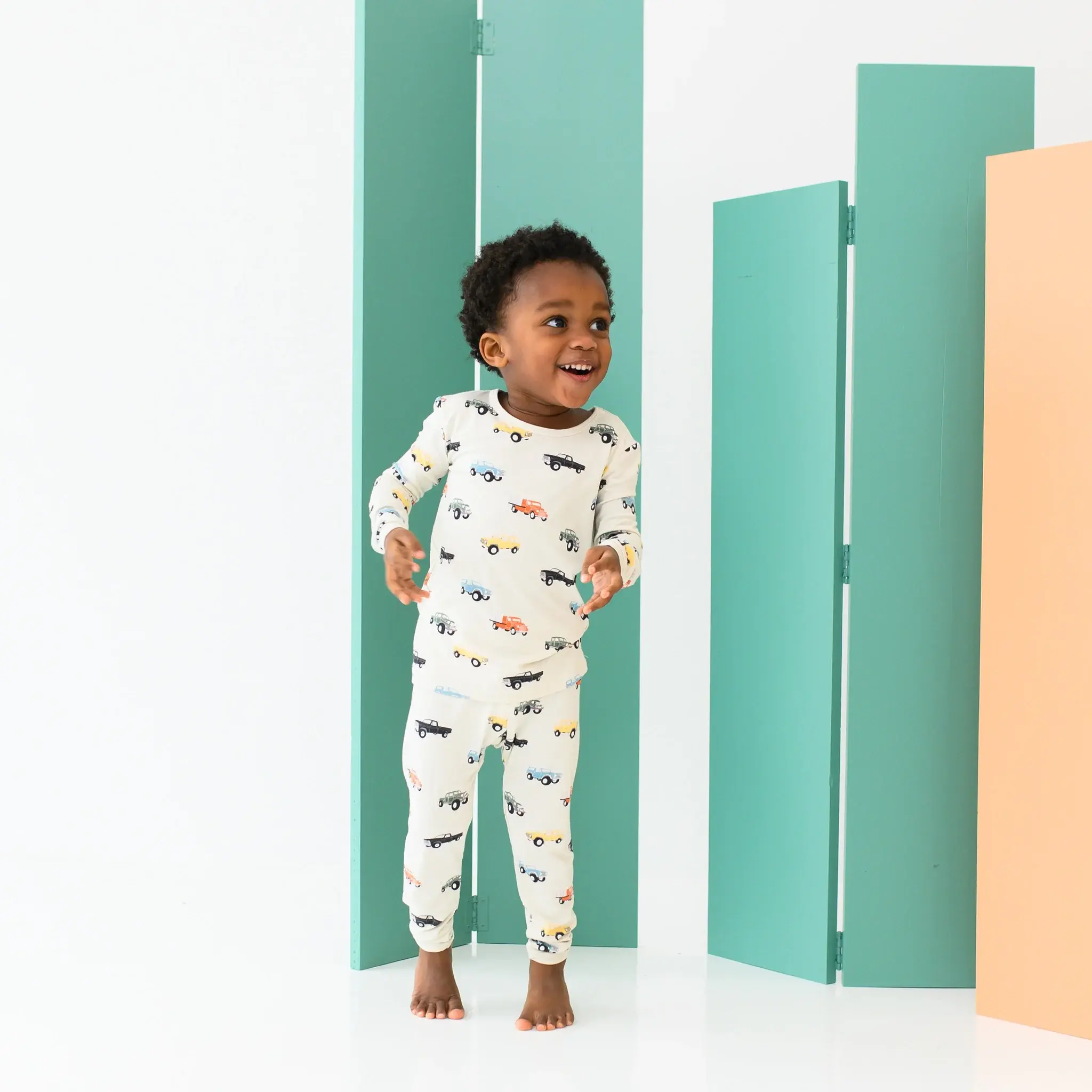 Kyte Long Sleeve Pajama Set - Vintage Truck