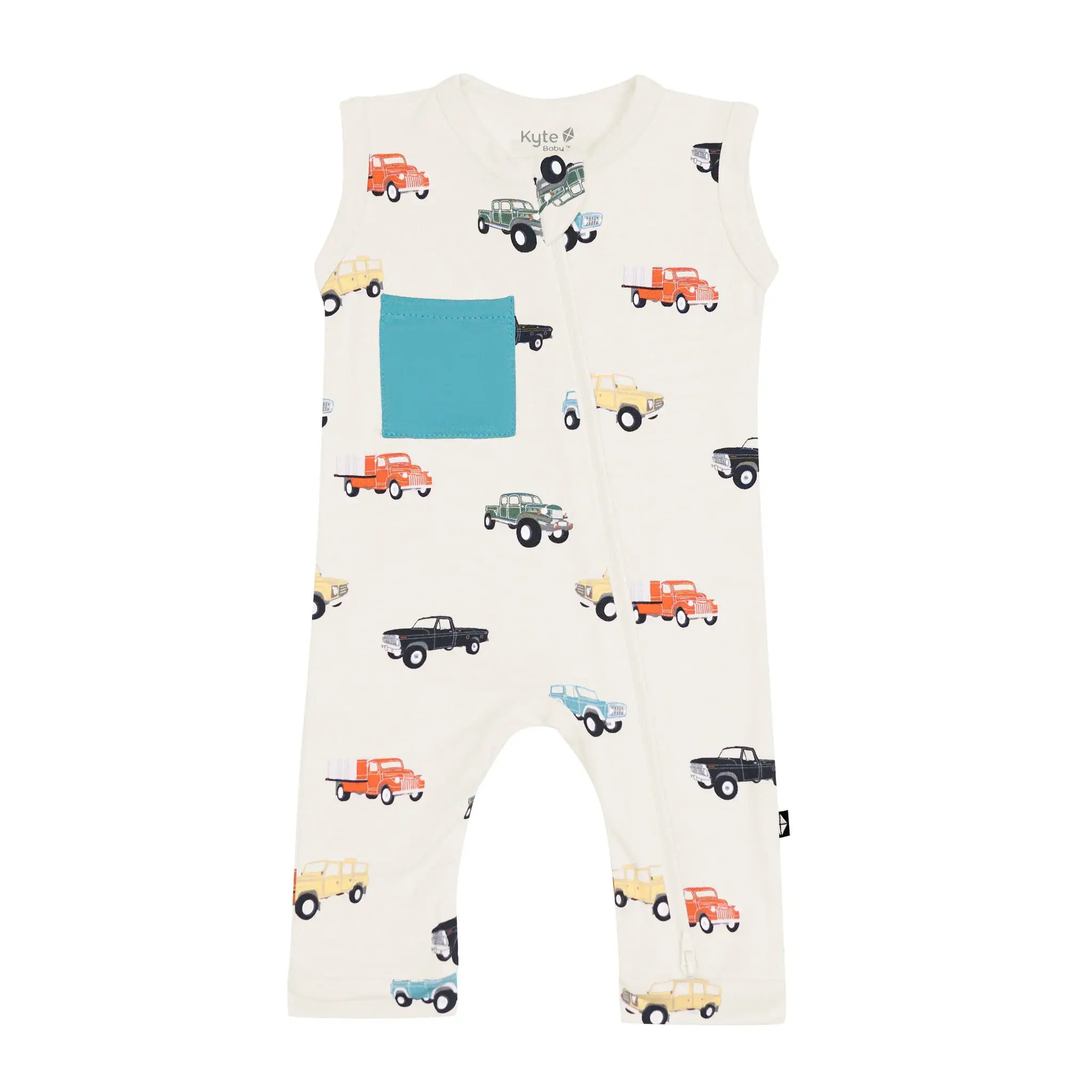 Kyte Sleeveless Romper - Vintage Truck