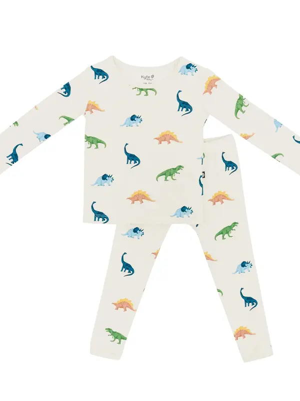 Kyte Long Sleeve Pajama Set - Ecru Roar