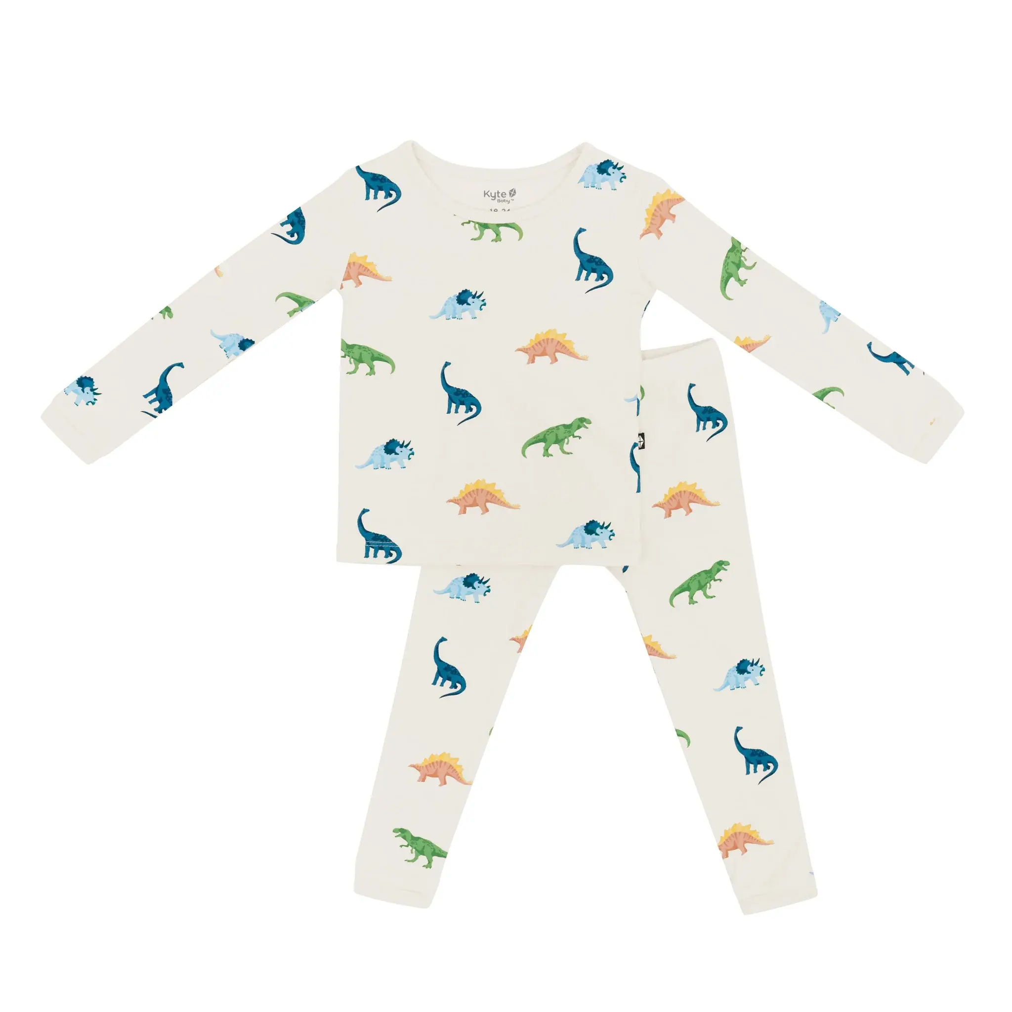 Kyte Long Sleeve Pajama Set - Ecru Roar