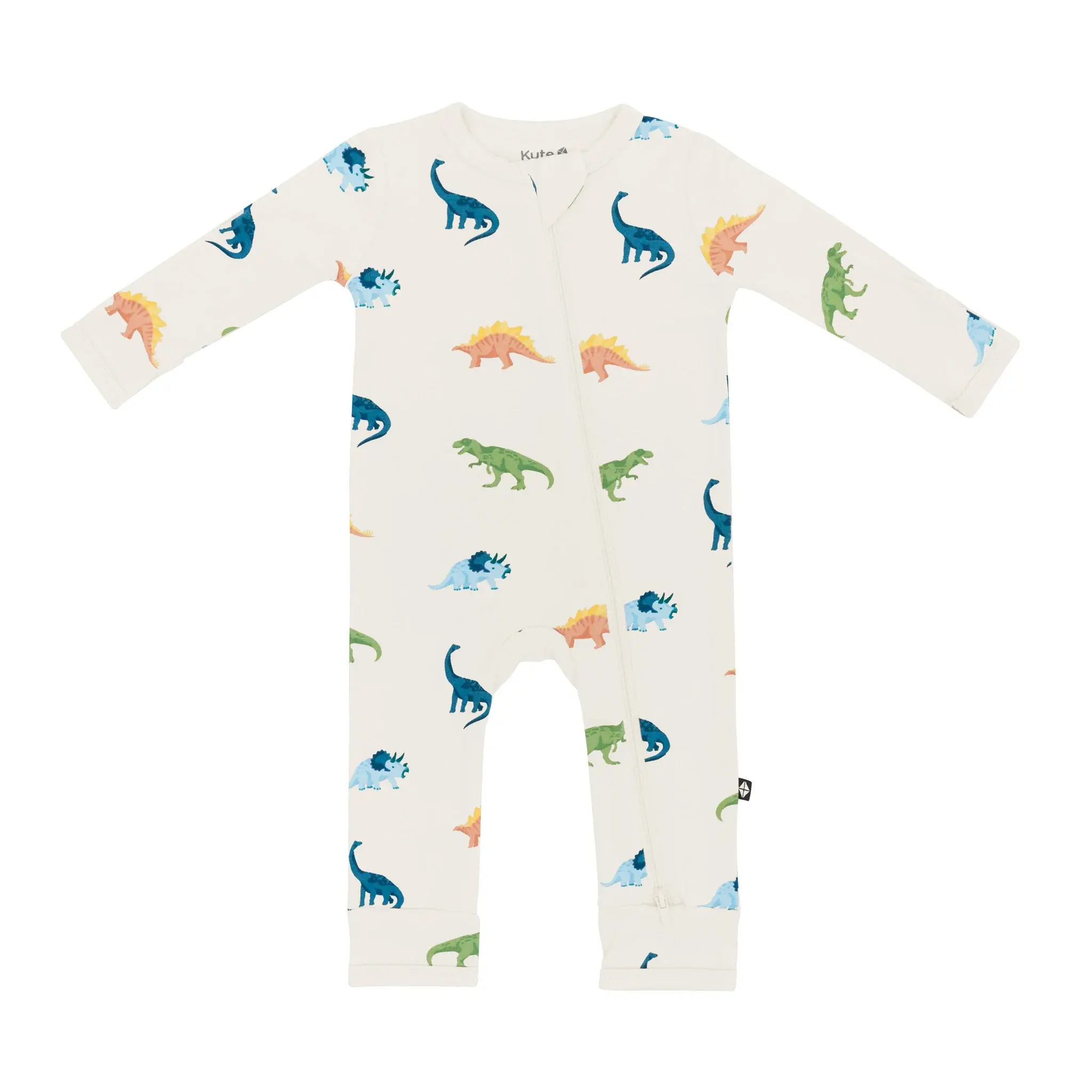 Kyte Zipper Romper - Ecru Roar
