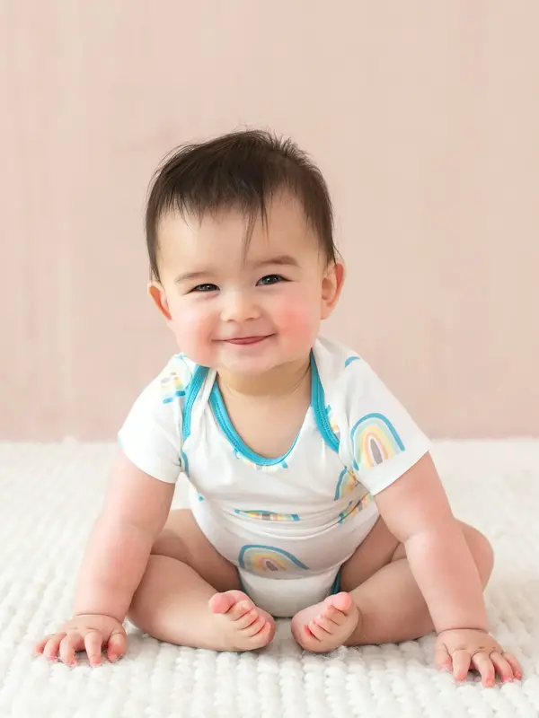 Kyte Short Sleeve Bodysuit - Makai Rainbow