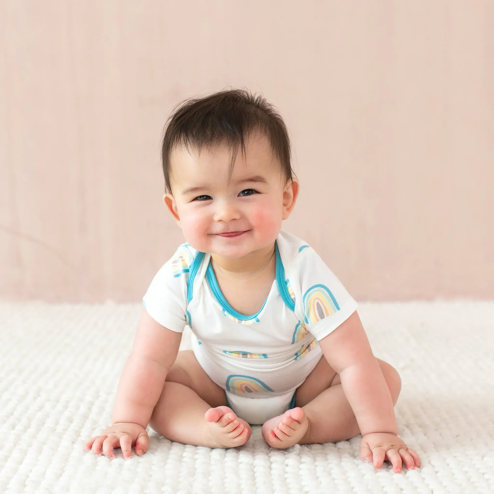 Kyte Short Sleeve Bodysuit - Makai Rainbow