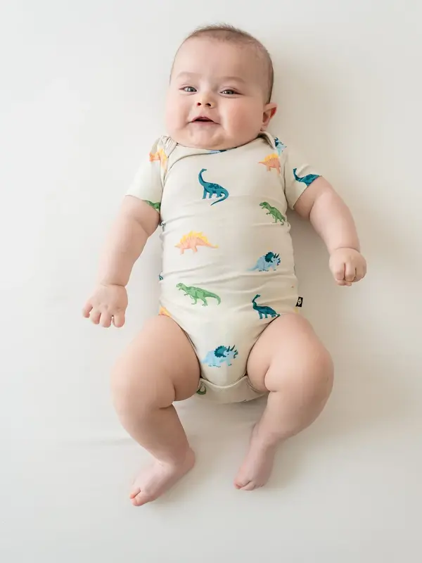 Kyte Short Sleeve Bodysuit - Ecru Roar
