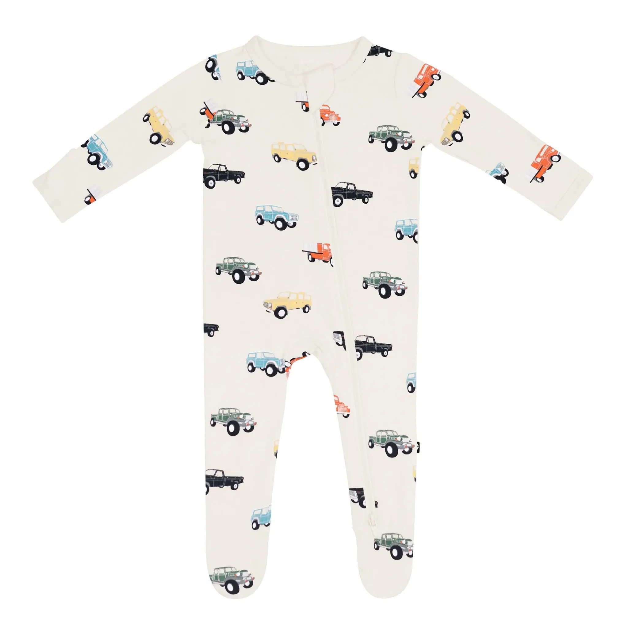 Kyte Zipper Footie - Vintage Truck