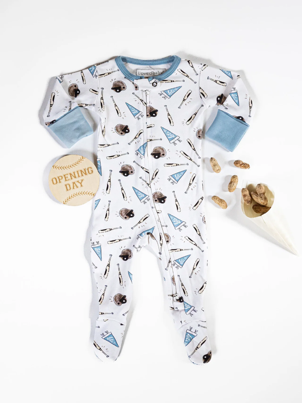 Organic Zipper Footie - Let's Go