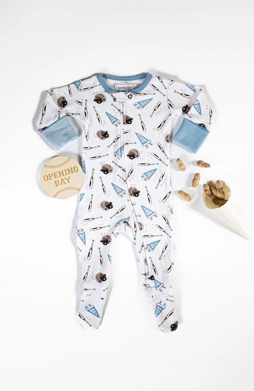 Organic Zipper Footie - Let's Go
