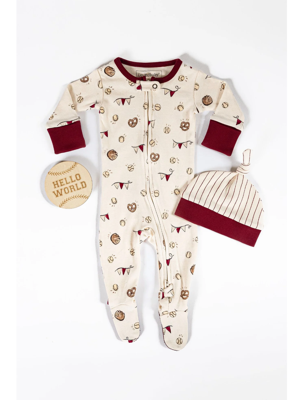 Organic Zipper Footie - Game Day