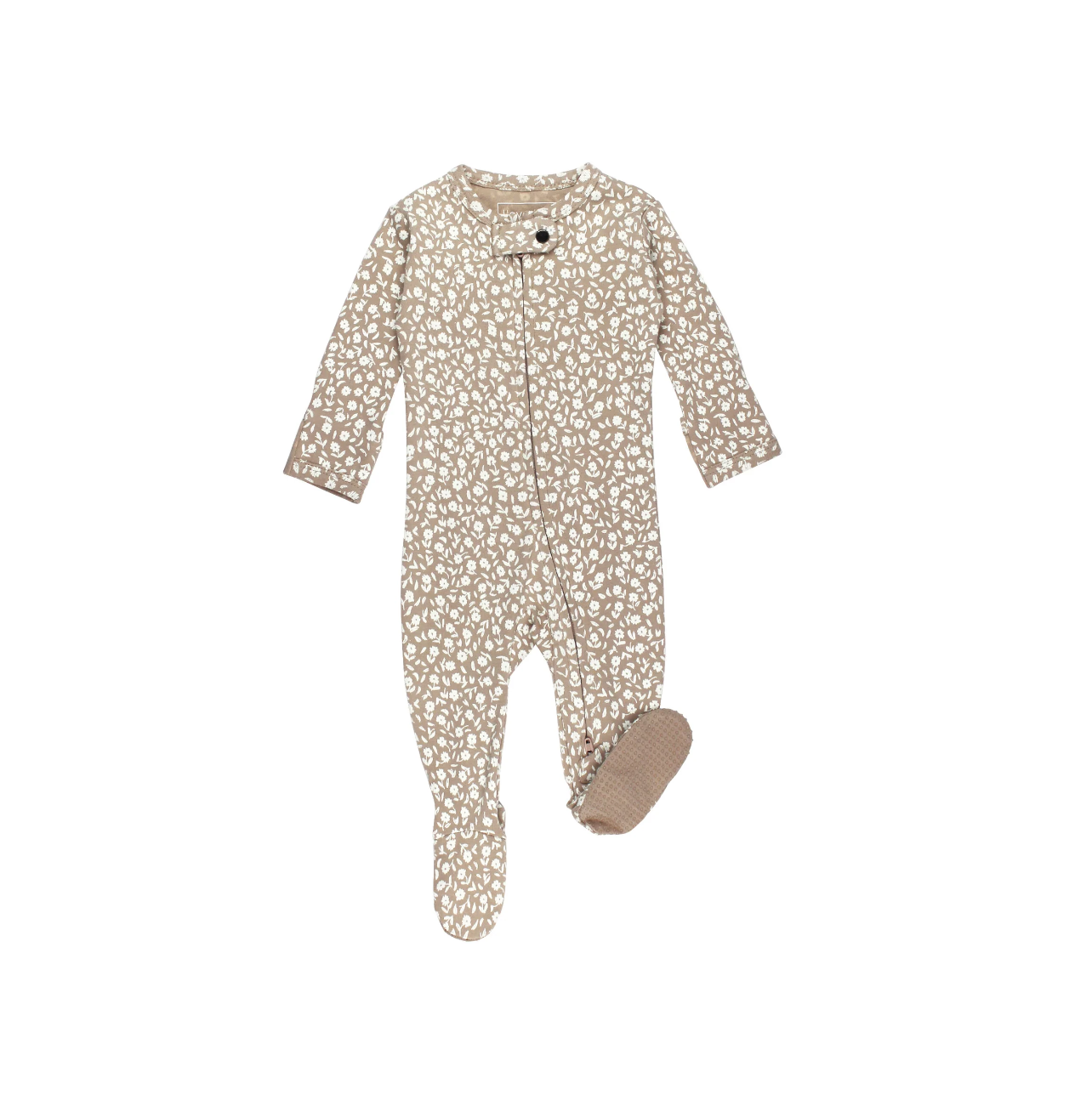 Organic Zipper Footie - Ditsy Floral