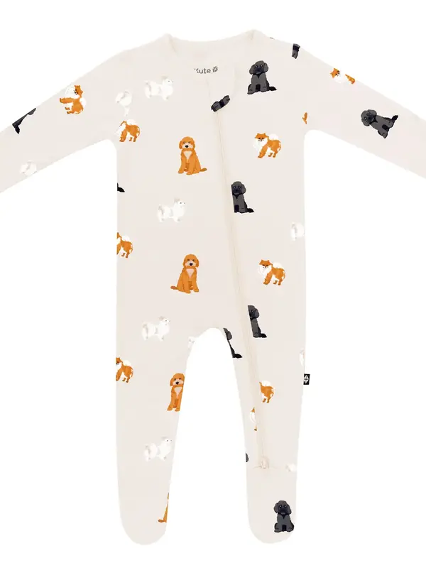 Kyte Zipper Footie - Fluffy Dog