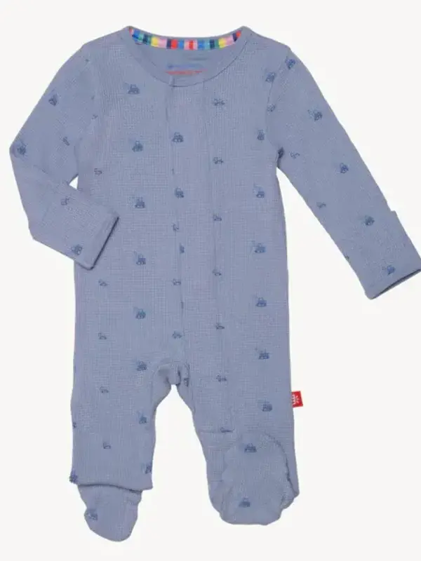 Soft Slate Waffle Footie