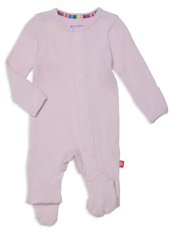 Lilac Snow Waffle Footie