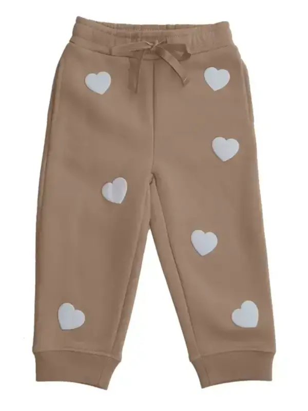 Brunette The Label Hearts All Over Joggers - Chestnut