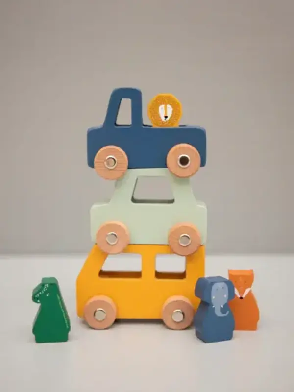 Trixie Wooden Animal Car Set