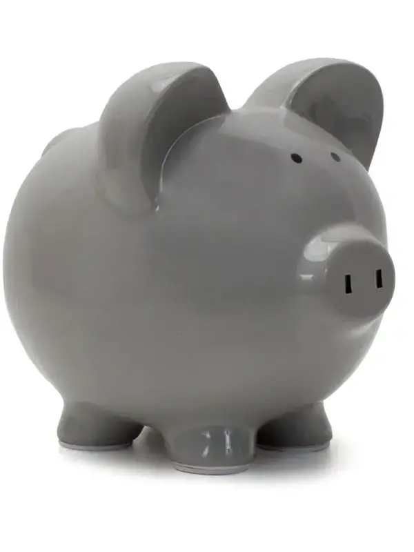 Child to Cherish Grey Piggy Bank