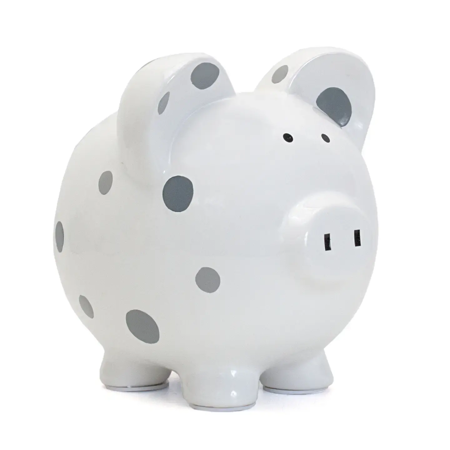 Grey Multi Dot Piggy Bank
