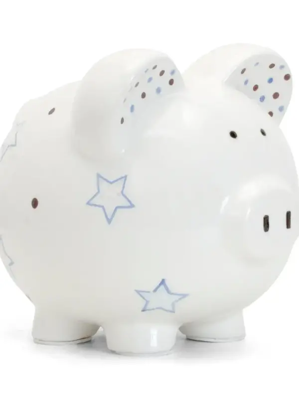 Child to Cherish Blue Paper Star Piggy Bank
