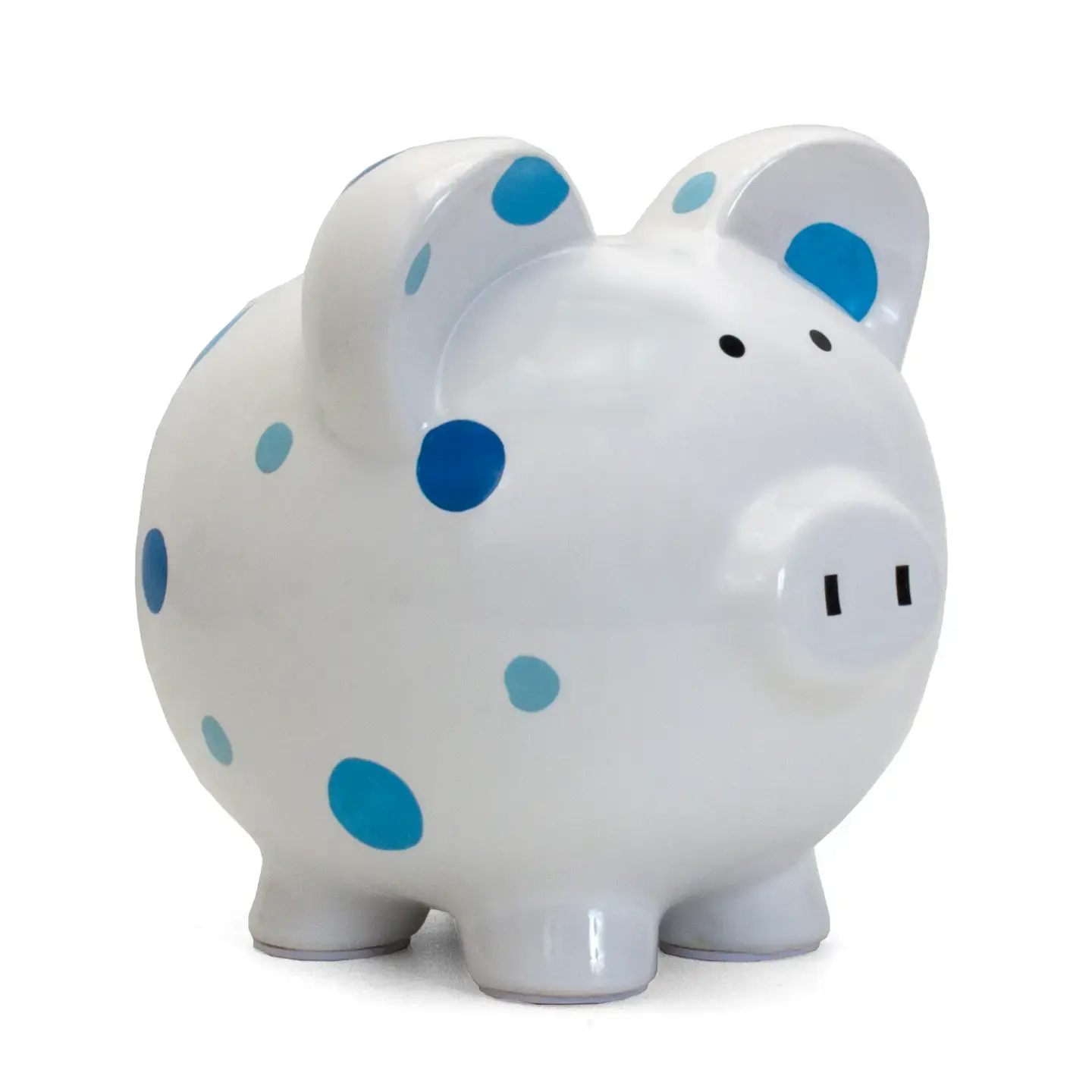 Blue Multi Dot Piggy Bank