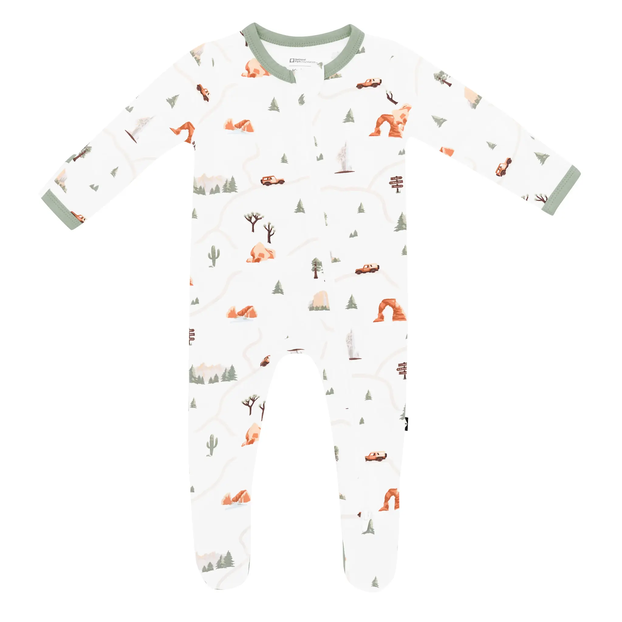 Kyte Zipper Footie - Road Trip