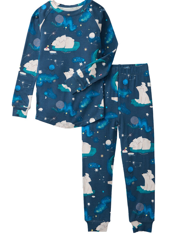 Loulou Lollipop Stargazing Bear Long Sleeve Pajama Set