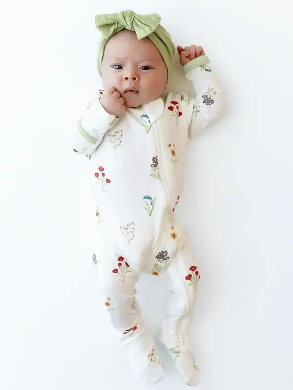 Kyte Zipper Footie - Wildflower