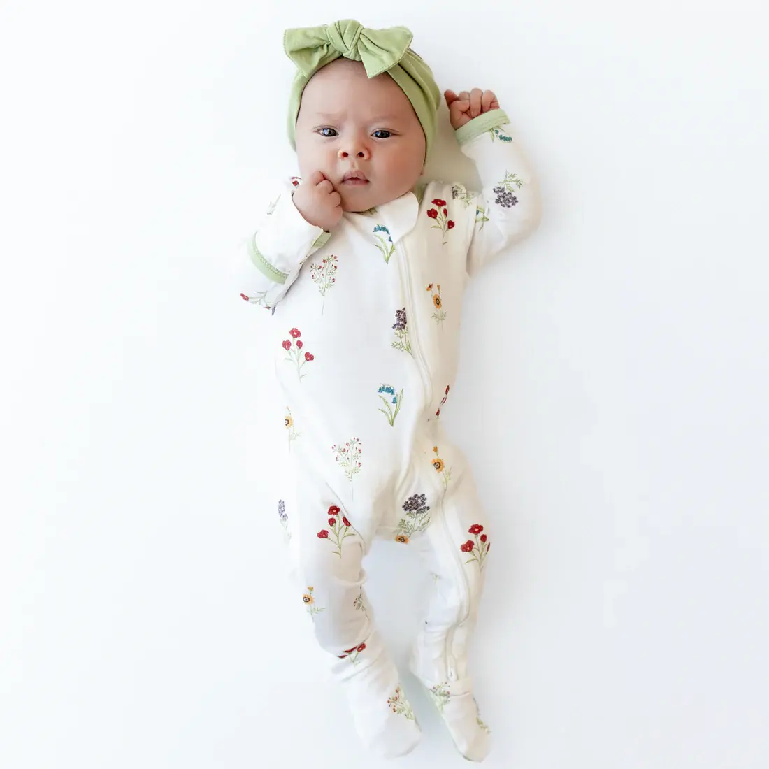 Kyte Zipper Footie - Wildflower