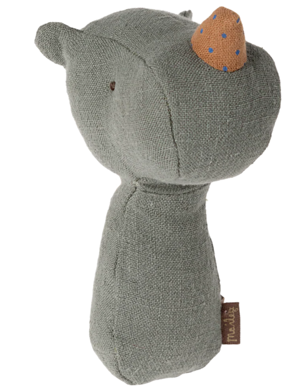 Maileg Lullaby Friends, Rhino Rattle - Pine