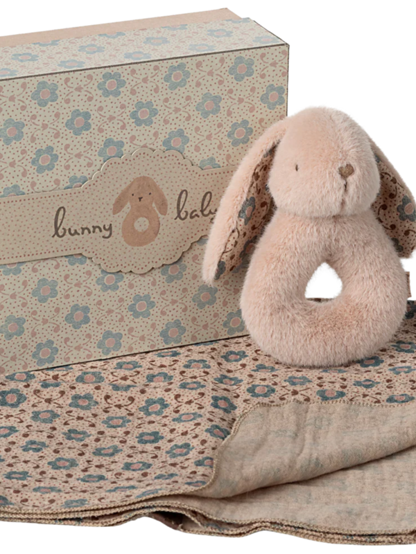Maileg Bunny Rattle Set - Powder