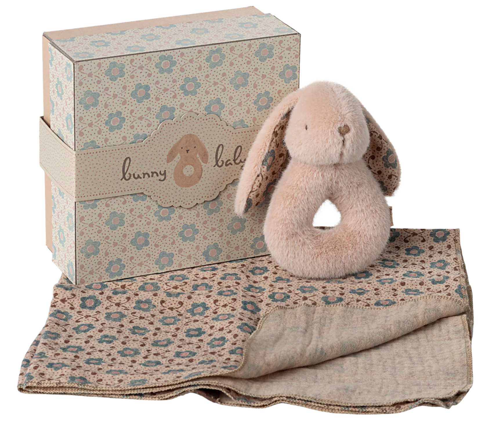 Bunny Rattle Set - Powder