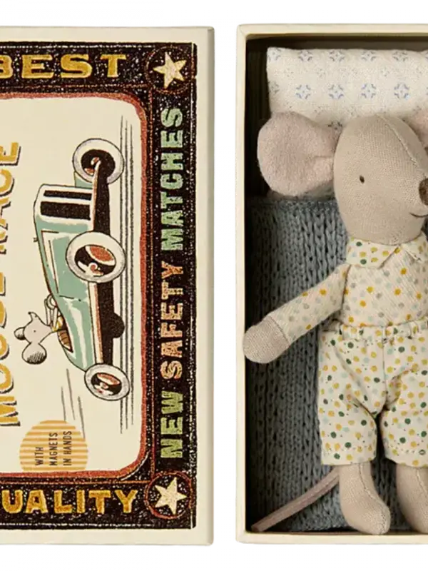 Maileg Little Brother Mouse in Matchbox