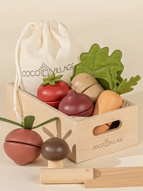 Coco Village Wooden Vegetable Playset