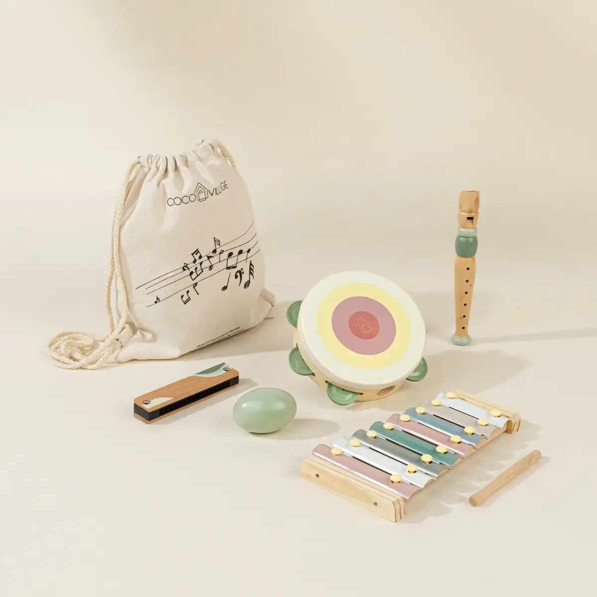 Wooden Musical Instrument Playset
