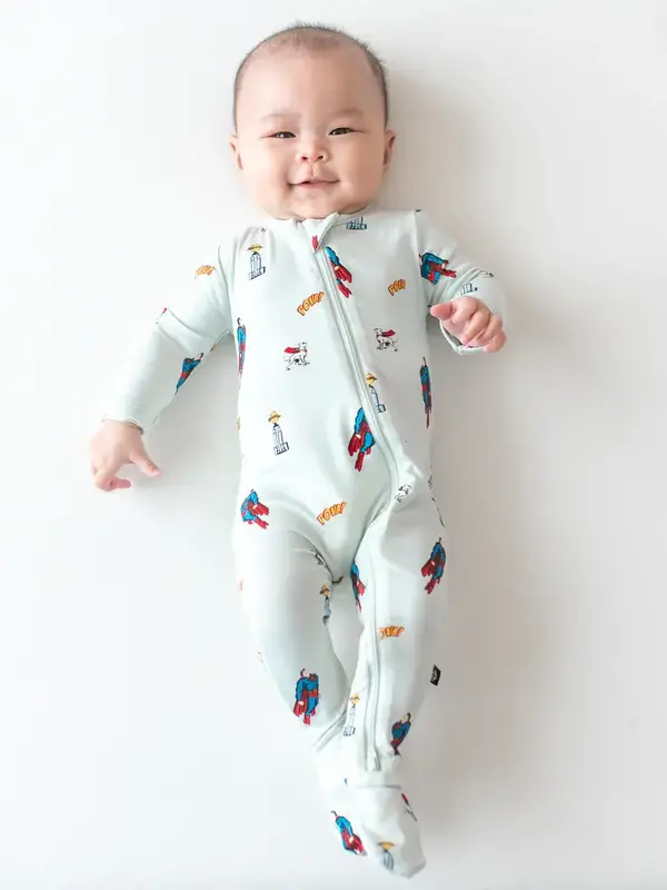 Kyte Zipper Footie - Superman