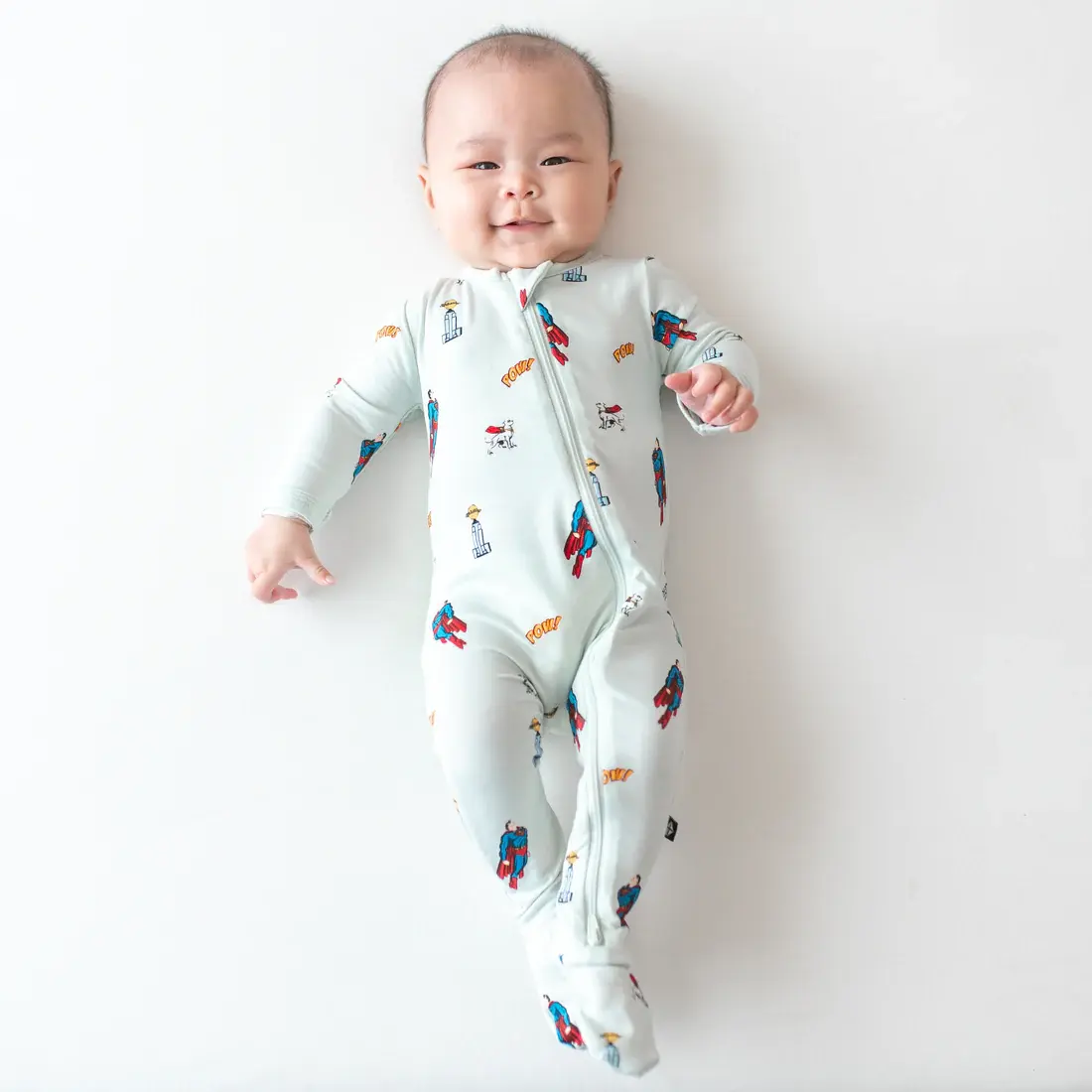 Kyte Zipper Footie - Superman