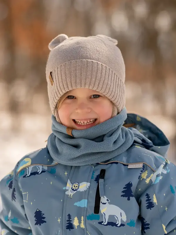 Jan + Jul Knit Bear Hat - Wheat Field