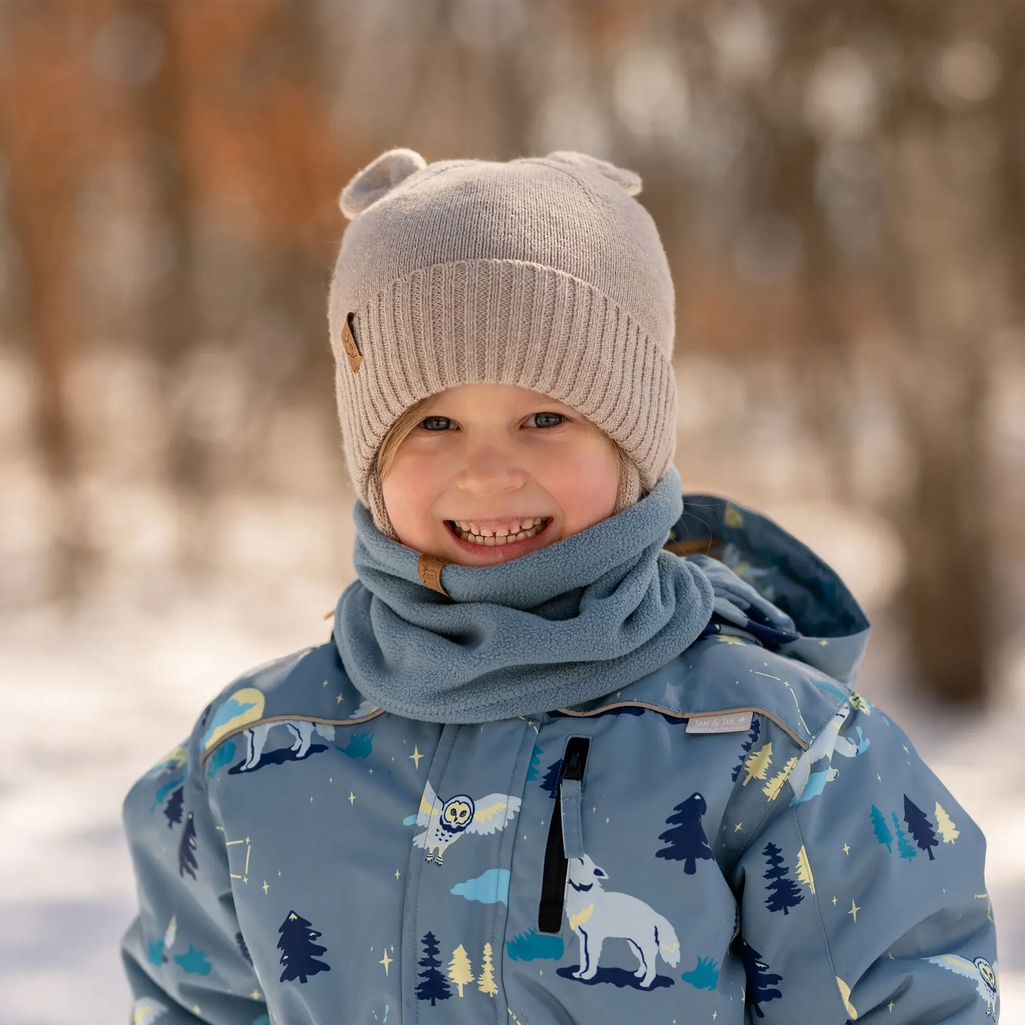 Knit Bear Hat - Wheat Field