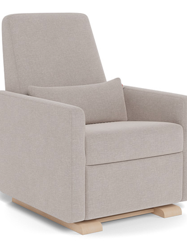 Monte Design Grano Glider/Recliner w/ Maple Base - Heathered Sand