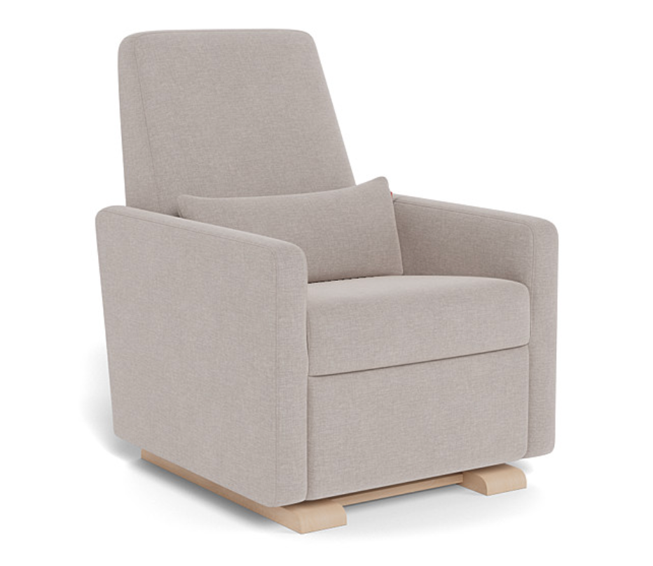 Grano Glider/Recliner w/ Maple Base - Heathered Sand